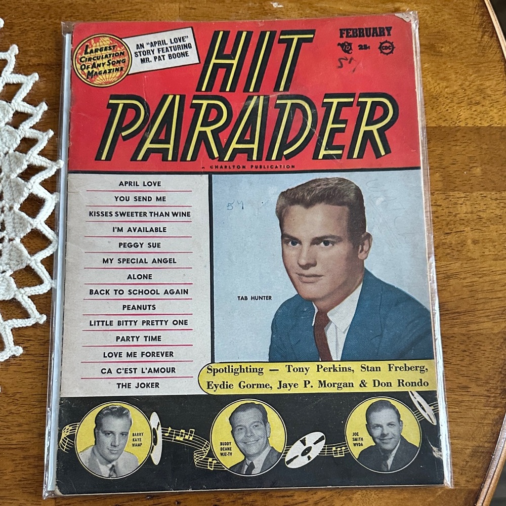 Vintage Hit Parader Magazine February, 1958 Issue